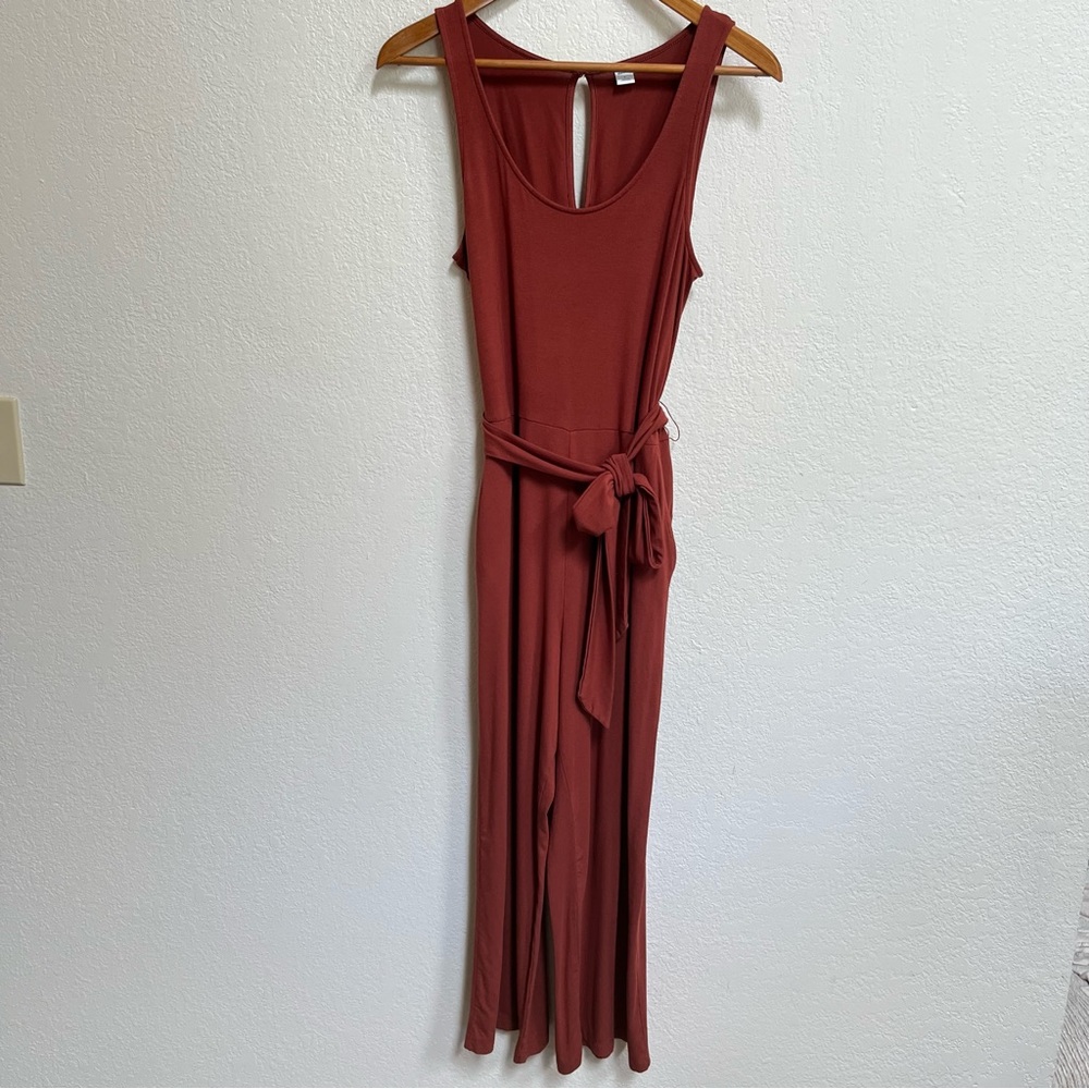 Old Navy Rust Knit Sleeveless Jumpsuit Sz S